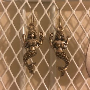 Adorable Bronze mermaid earrings